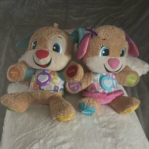 Fischer price set of two smart stages puppies